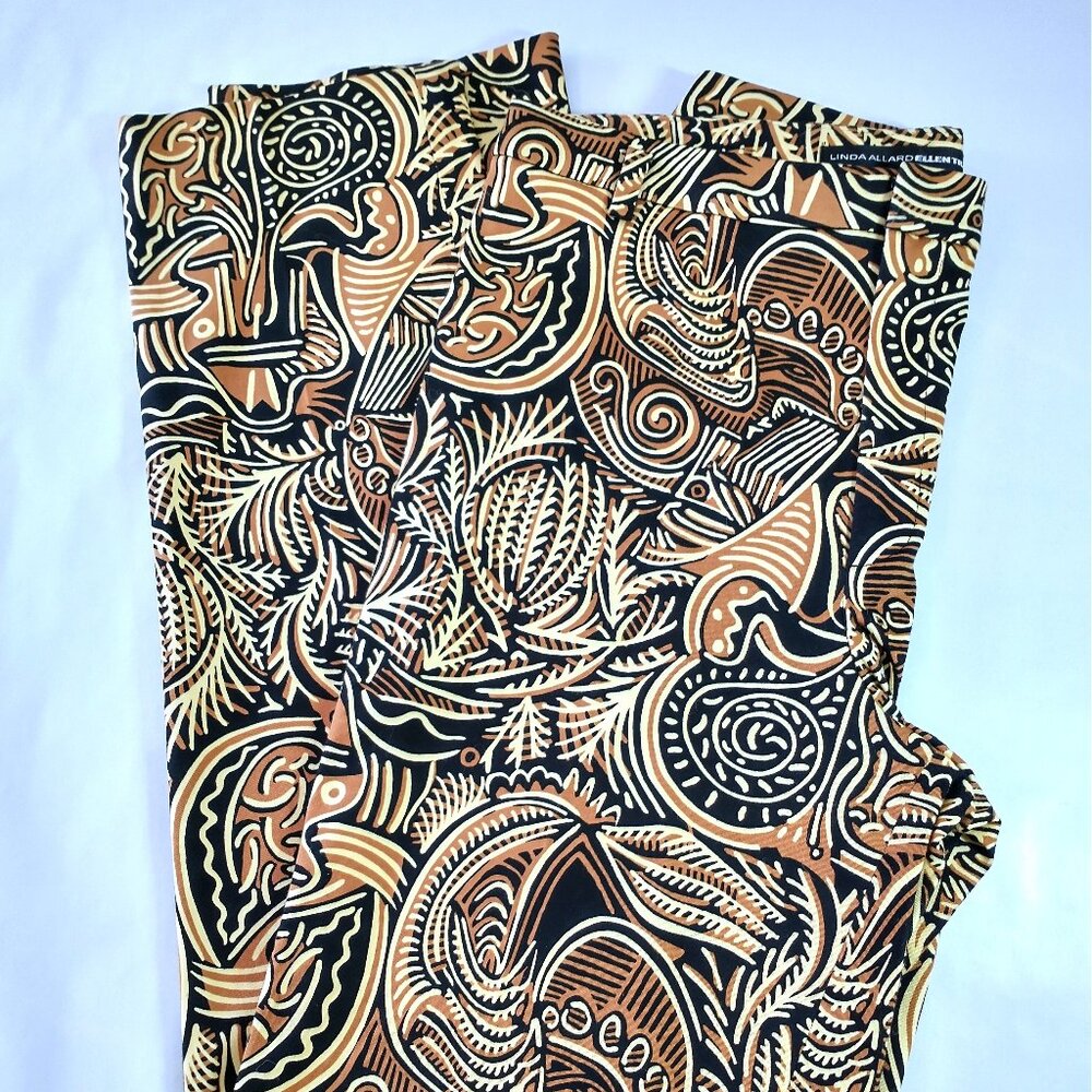 Linda Allard Ellen Tracy Tribal Print Pants